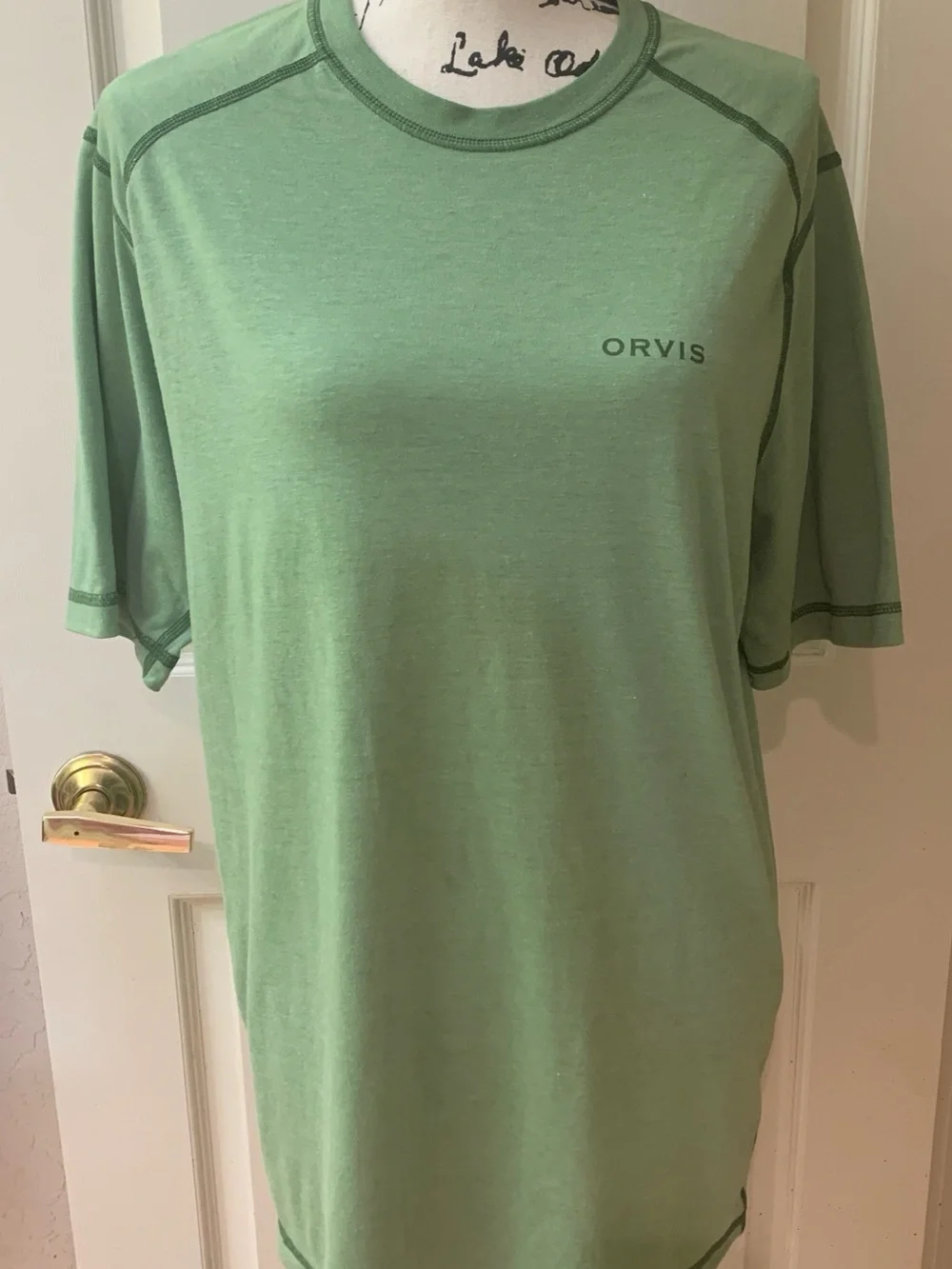 Orvis Men's Light Green Short-Sleeve Performance Crew Tee